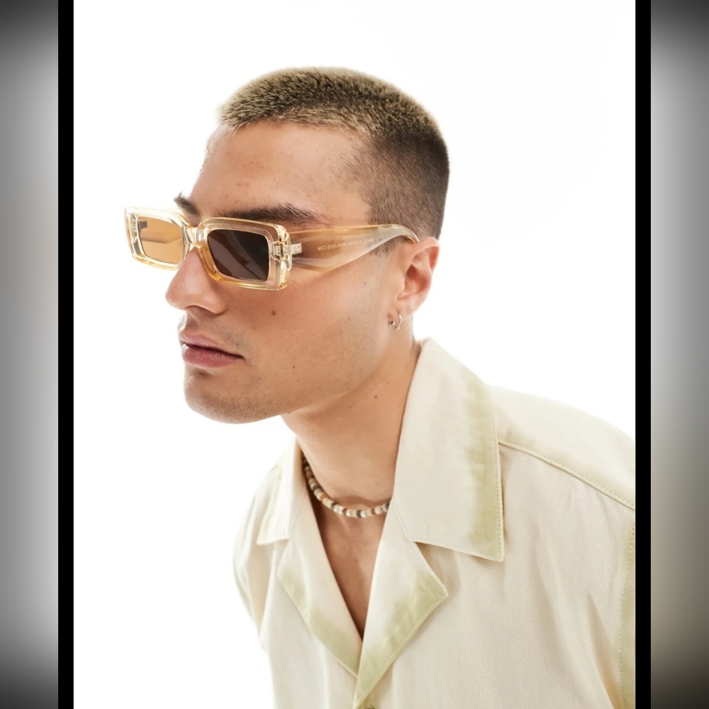 1pc Fashionable Black Square Frame Y2K Style Unisex Oversized Fashion Glasses - Picture 3 of 3